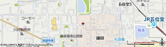 奈良県香芝市鎌田504-9周辺の地図
