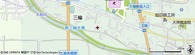 奈良県桜井市三輪1023周辺の地図