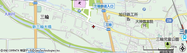 奈良県桜井市三輪1153周辺の地図