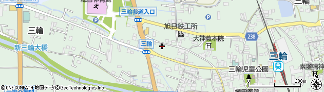 奈良県桜井市三輪1171周辺の地図