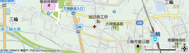 奈良県桜井市三輪1177周辺の地図