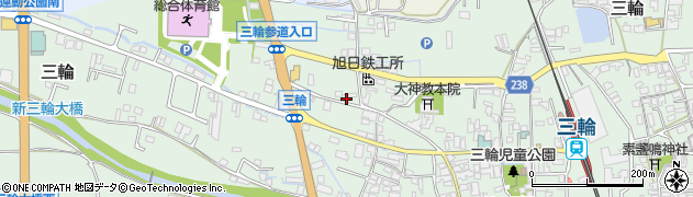 奈良県桜井市三輪1175周辺の地図