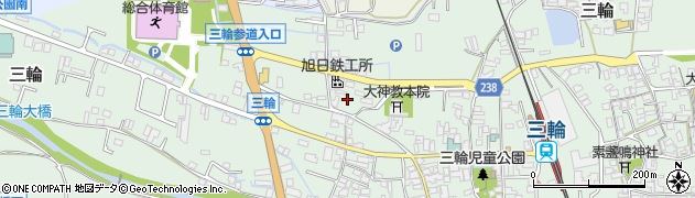 奈良県桜井市三輪1182周辺の地図