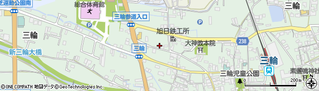奈良県桜井市三輪1174周辺の地図