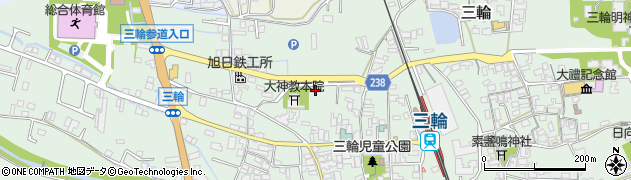奈良県桜井市三輪1196周辺の地図