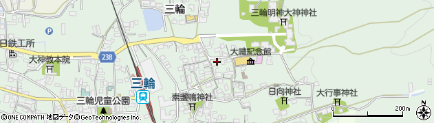 奈良県桜井市三輪509周辺の地図
