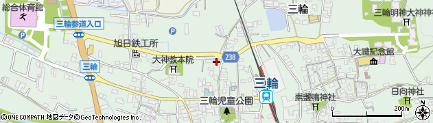奈良県桜井市三輪1209周辺の地図