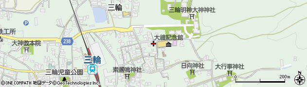奈良県桜井市三輪345周辺の地図