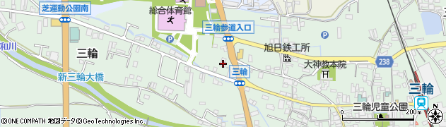 奈良県桜井市三輪1163周辺の地図