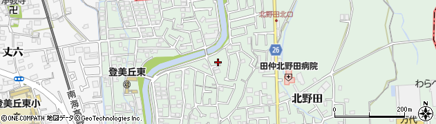 北野田のじぎく広場周辺の地図