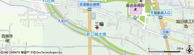 奈良県桜井市三輪1076周辺の地図