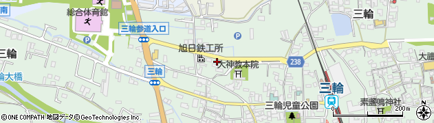 奈良県桜井市三輪1188周辺の地図