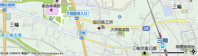 奈良県桜井市三輪645周辺の地図