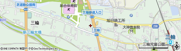 奈良県桜井市三輪661周辺の地図