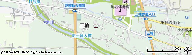 奈良県桜井市三輪1107-4周辺の地図