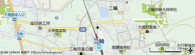 奈良県桜井市三輪1218周辺の地図