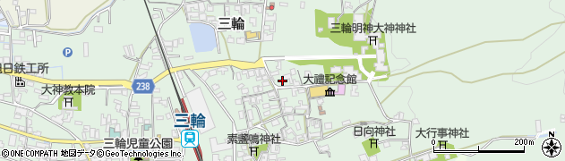 奈良県桜井市三輪1245周辺の地図