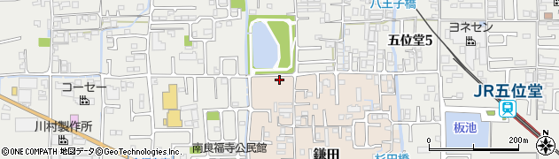 奈良県香芝市鎌田511-5周辺の地図