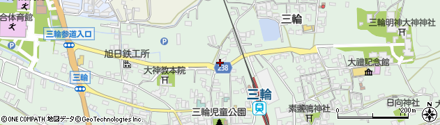 奈良県桜井市三輪1213周辺の地図