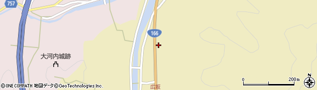 国道１６６号線周辺の地図
