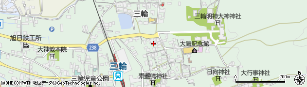 奈良県桜井市三輪1236周辺の地図