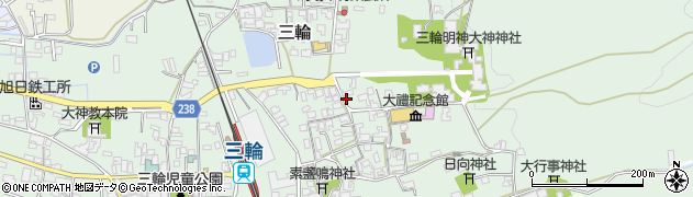 奈良県桜井市三輪1247周辺の地図