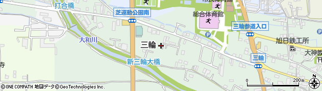 奈良県桜井市三輪1110周辺の地図