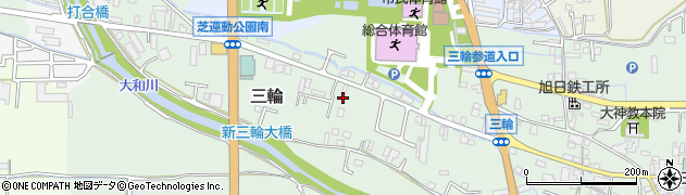 奈良県桜井市三輪1120周辺の地図