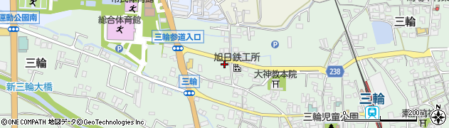 奈良県桜井市三輪644周辺の地図