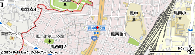 大阪府堺市西区鳳西町周辺の地図