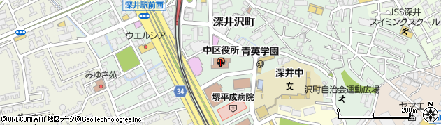 堺市中区役所周辺の地図