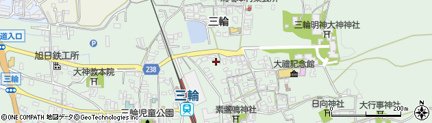 奈良県桜井市三輪1227周辺の地図