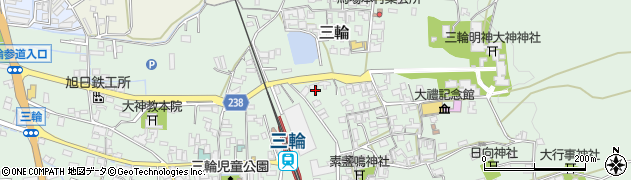 奈良県桜井市三輪1223周辺の地図
