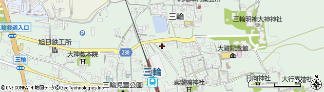 奈良県桜井市三輪1221周辺の地図