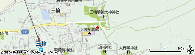 奈良県桜井市三輪1422周辺の地図