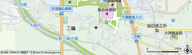 奈良県桜井市三輪1123周辺の地図