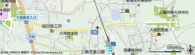 奈良県桜井市三輪1212周辺の地図