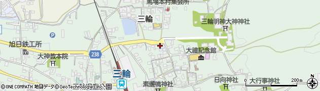 奈良県桜井市三輪1237周辺の地図