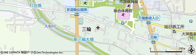 奈良県桜井市三輪1114周辺の地図