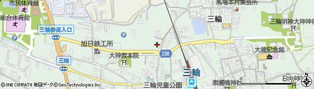 奈良県桜井市三輪1208周辺の地図