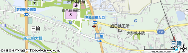 奈良県桜井市三輪663周辺の地図
