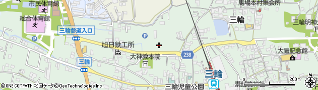 奈良県桜井市三輪1194周辺の地図