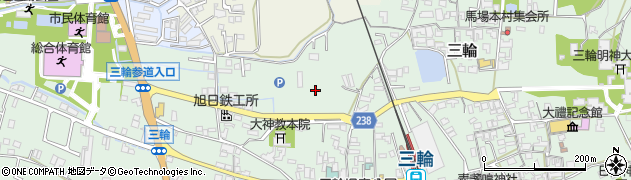 奈良県桜井市三輪1195周辺の地図
