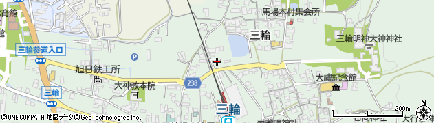 奈良県桜井市三輪1216周辺の地図