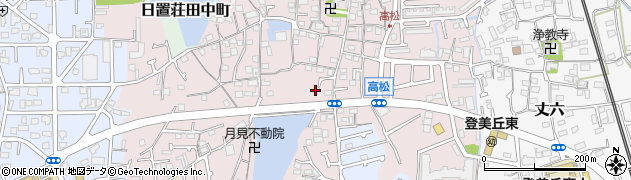 大阪府堺市東区高松周辺の地図