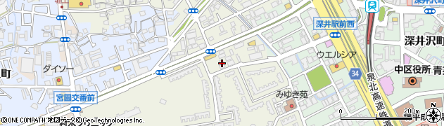 大阪府堺市中区深井清水町3544周辺の地図