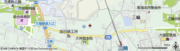 奈良県桜井市三輪624周辺の地図