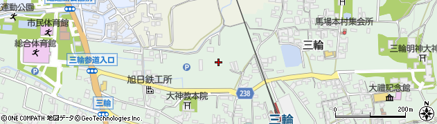 奈良県桜井市三輪615周辺の地図