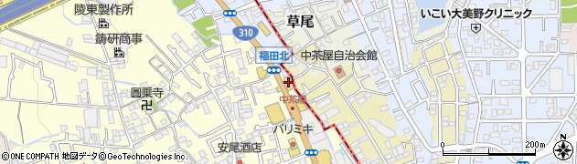 八剣食堂 福田店周辺の地図