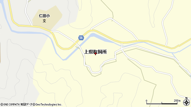 〒817-1521 長崎県対馬市上県町飼所の地図